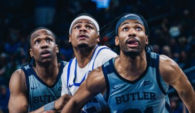 NJ Benson dunks the ball.