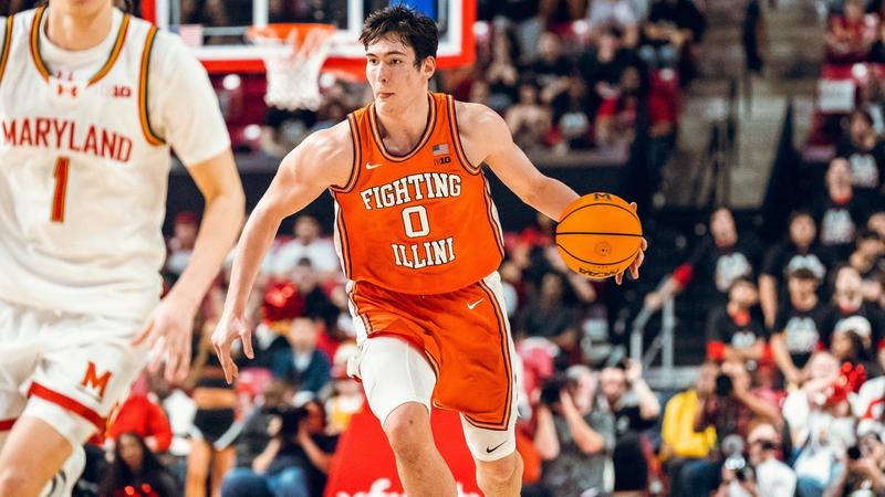 #11 Illinois Outlasts Maryland, Secures Quarterfinal Berth in B1G Tourney