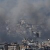Smoke rises following an Israeli airstrike in Dahiyeh, Beirut's southern suburbs, on Monday.
