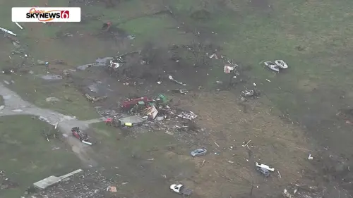 Damage near Beggs, Okla. from March 6 tornado