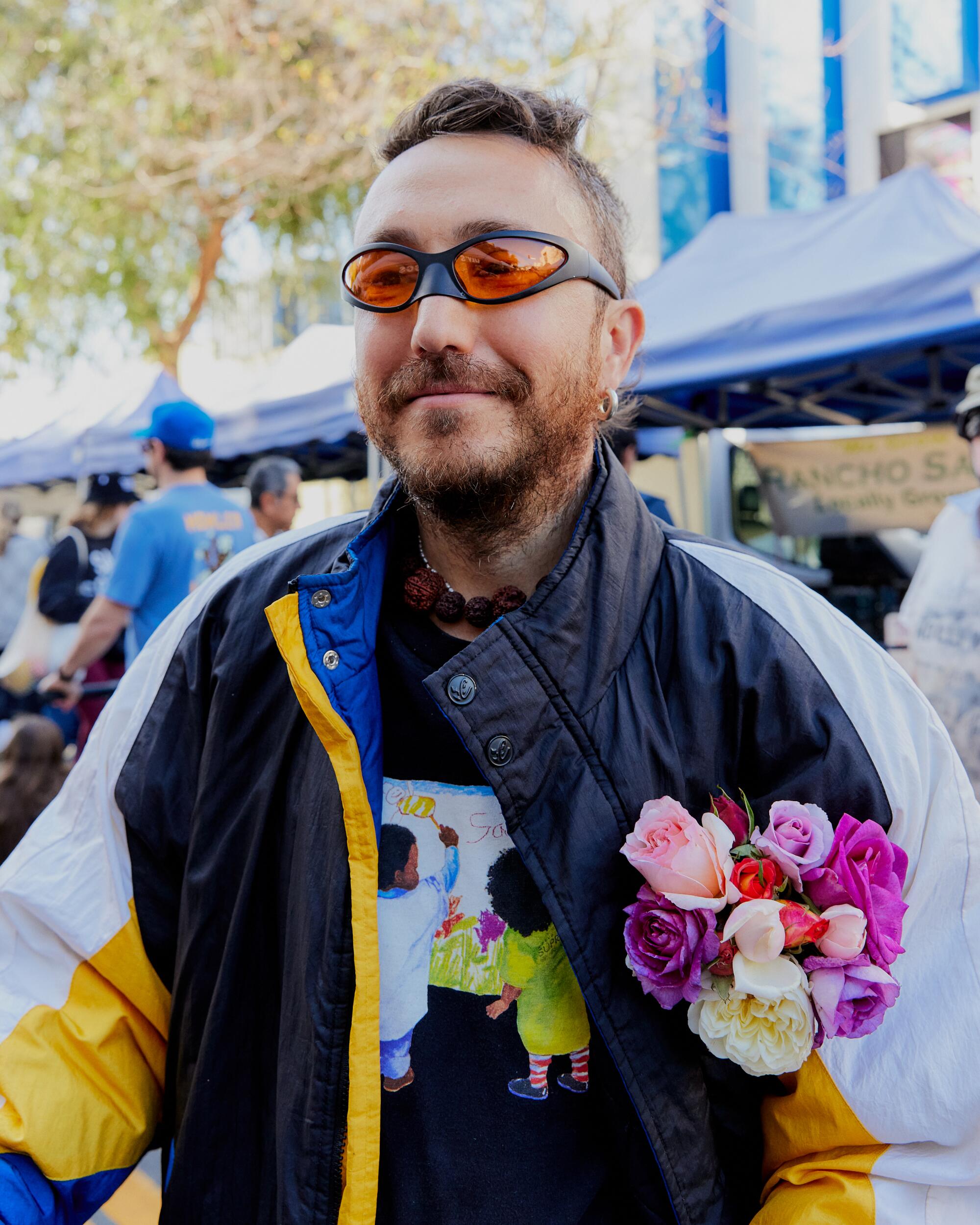 Street-style fashion by Ennis Kamcili at the Hollywood Farmers Market in Los Angeles, CA.