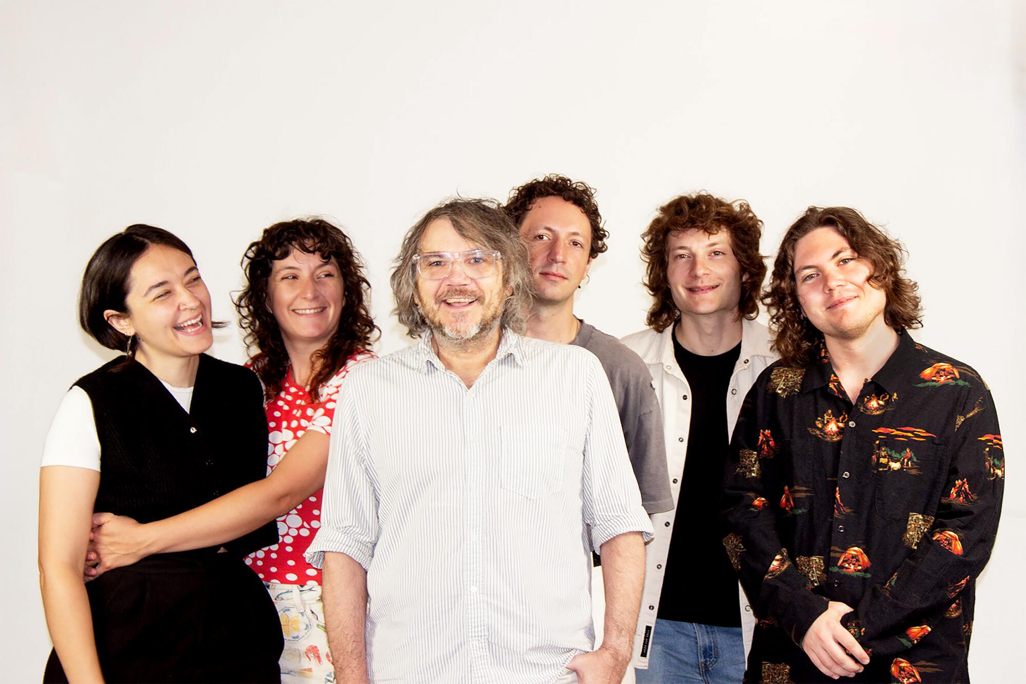 Jeff Tweedy and his road band for "Twilight Override"