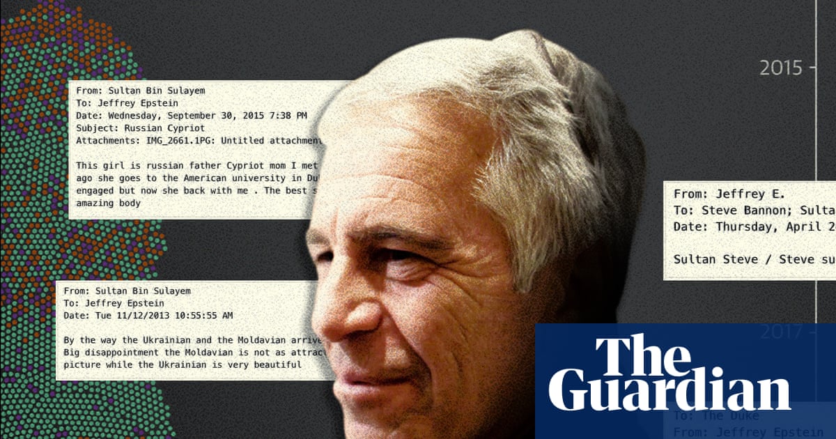 Jeffrey Epstein’s elite relationships visualised: the prince, the sultan and the politicians | Jeffrey Epstein