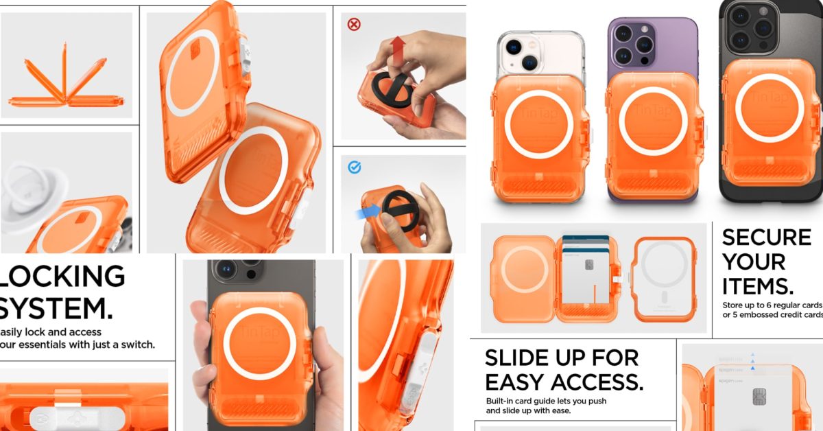 Spigen's new lockable Cosmic Orange Tintap MagSafe wallet hits $33 low, more from $27