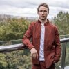 Oleksandr Budko, a 28-year-old Ukrainian war veteran, whose military call sign is Teren, poses for a portrait in Kyiv, Ukraine, on Oct. 18. Budko, a double amputee, participated in the Ukrainian version of the TV show The Bachelor.