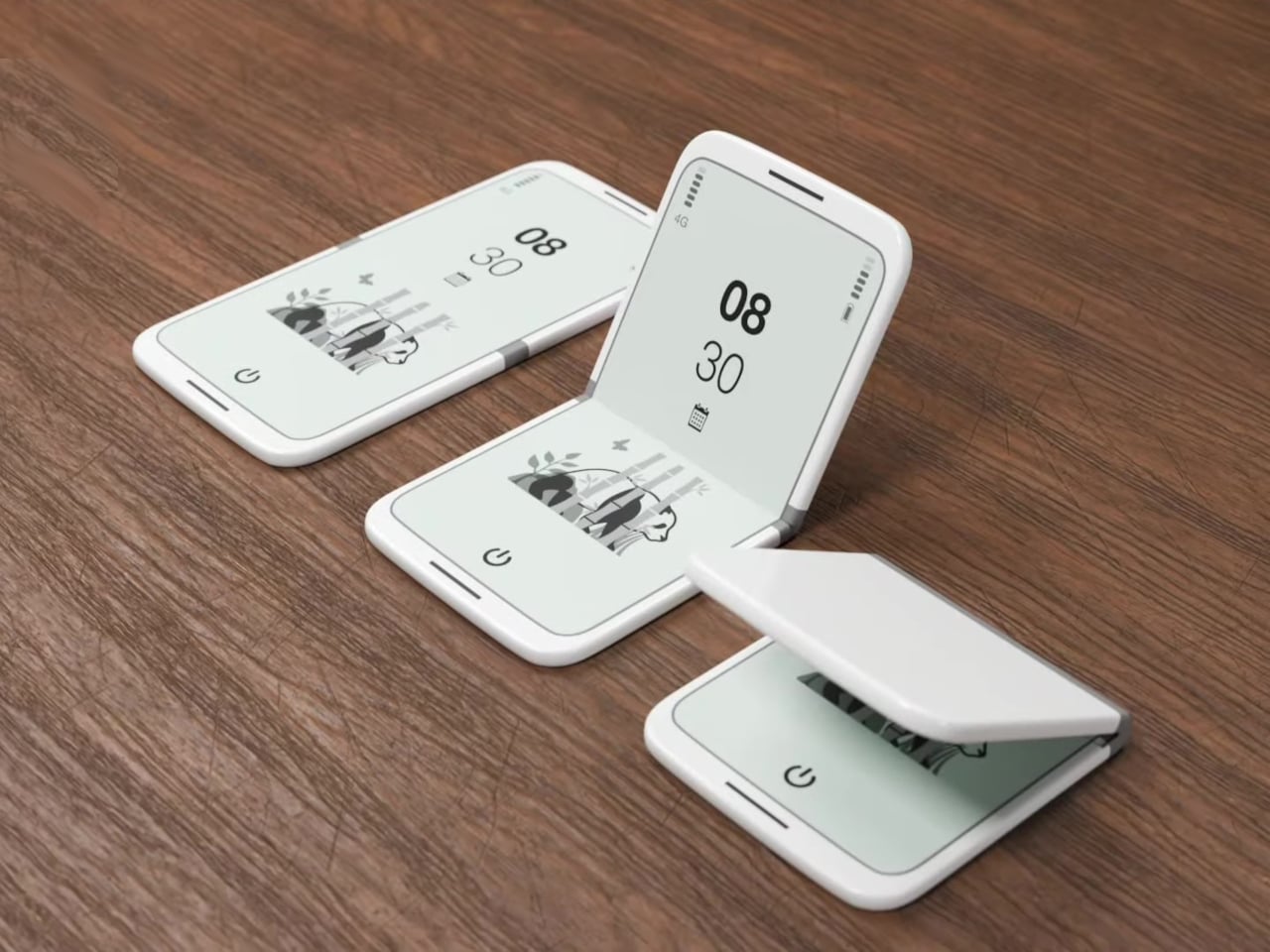 This E Ink Foldable Phone Concept Punishes Doomscrolling by Design