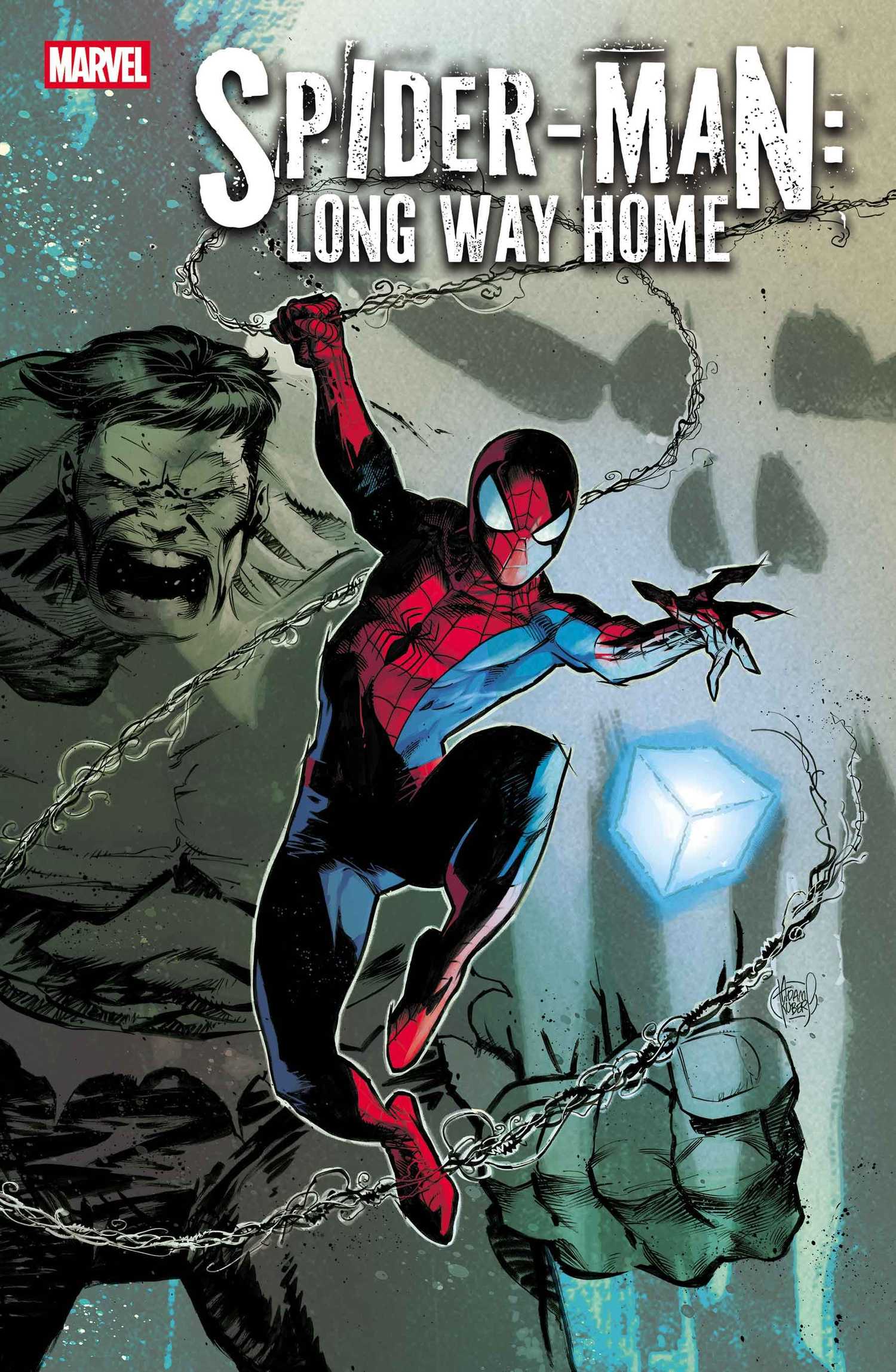 Spider-Man Long Way Home cover featuring Spidey and Hulk
