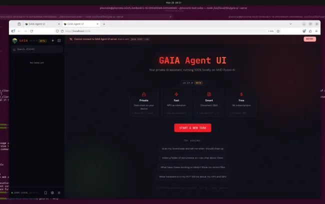 AMD GAIA Agent UI