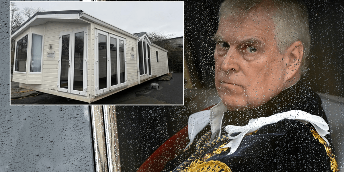 Andrew Mountbatten-Windsor goes from Grade II mansion to two-bed caravan as static unit arrives at Marsh Farm