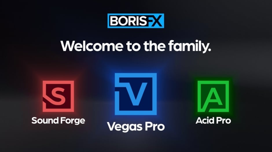 Boris FX Acquires Vegas Pro, Sound Forge, and Acid Pro