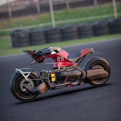 Designer Radite Octavanka's Wild Forkless Yamaha Scooter