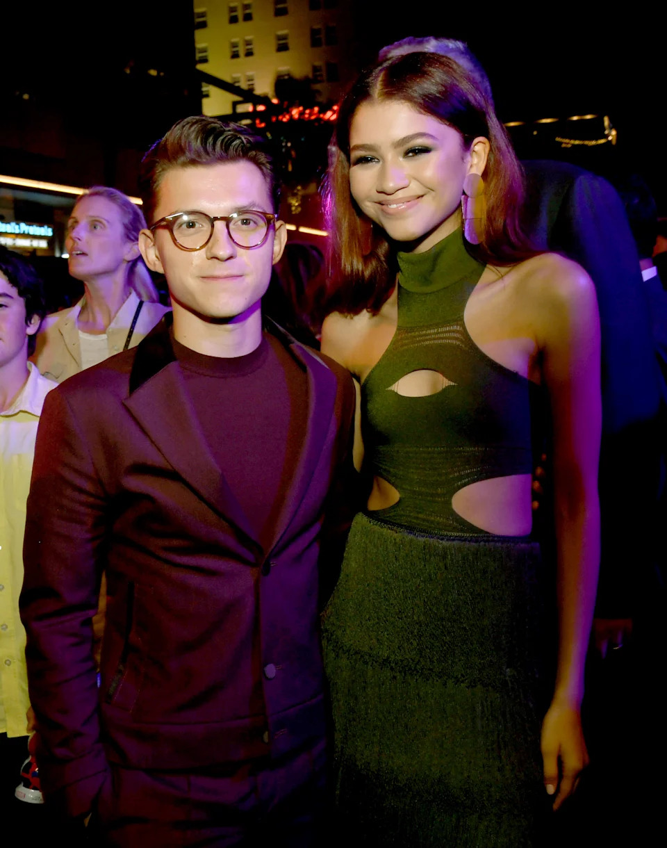Tom Holland and Zendaya at the after party for the premiere of "Spider-Man: Far From Home" on June 26, 2019.