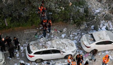 mergency personnel gather following Iranian missile barrage, amid the U.S.-Israel conflict with Iran, in Ramat Gan, Israel, March 3, 2026.