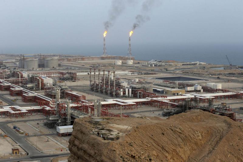 A 2019 file photo, shows natural gas refineries at the South Pars gas field on the northern coast of the Arabian Gulf, in Asaluyeh, Iran.