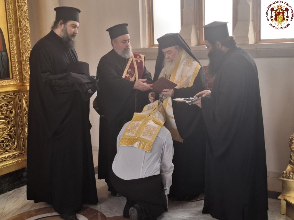 THE TONSURE OF A MONK AT THE PATRIARCHATE - Jerusalem Patriarchate