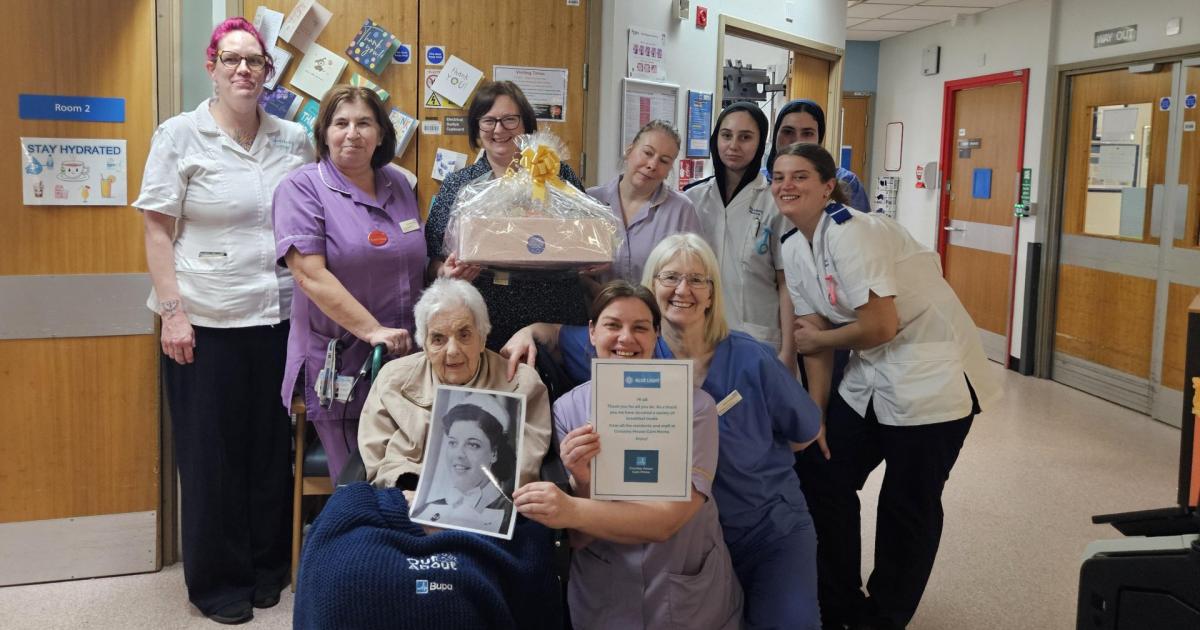 Marjorie Grange, 99, returns to St Luke's Hospital