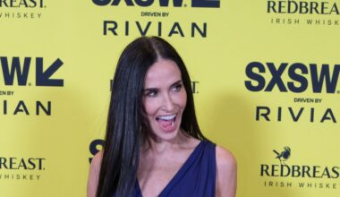 In Saint Laurent, Demi Moore Rivals Angelina Jolie’s Iconic Slit Dress Moment