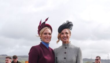 Double date! Mike and Zara Tindall join her brother Peter Phillips and his elegant fiancée Harriet Sperling for the final day of Cheltenham