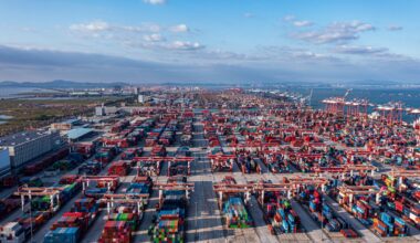 Nansha port in Guangzhou, south China