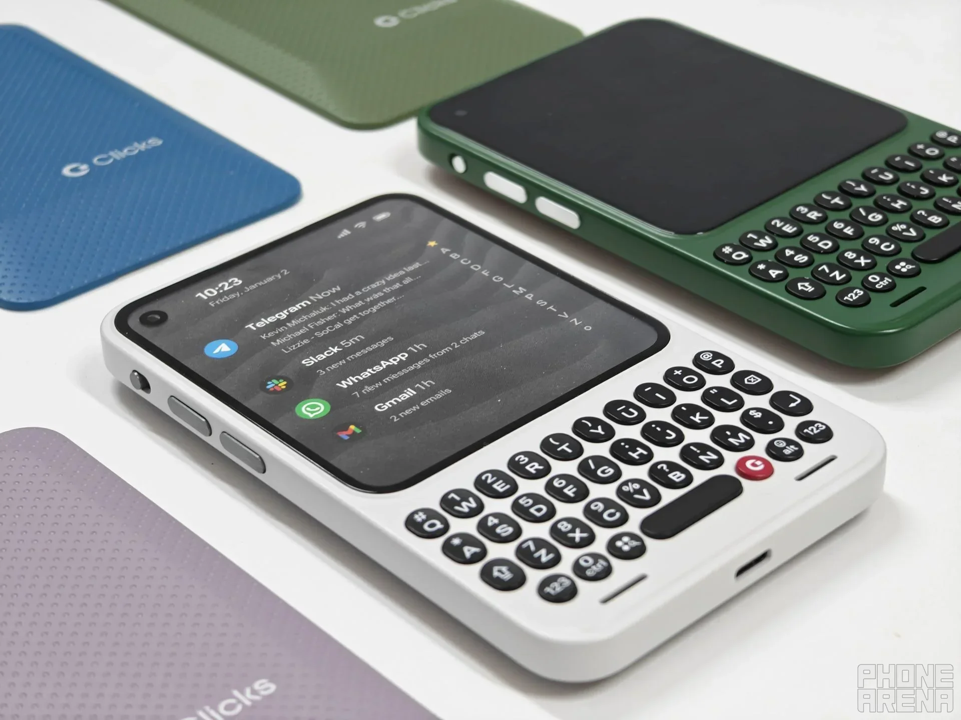 The Clicks Communicator is another QWERTY smartphone. | Image by PhoneArena - Having two phones sounds great, but only if your new one has a QWERTY keyboard