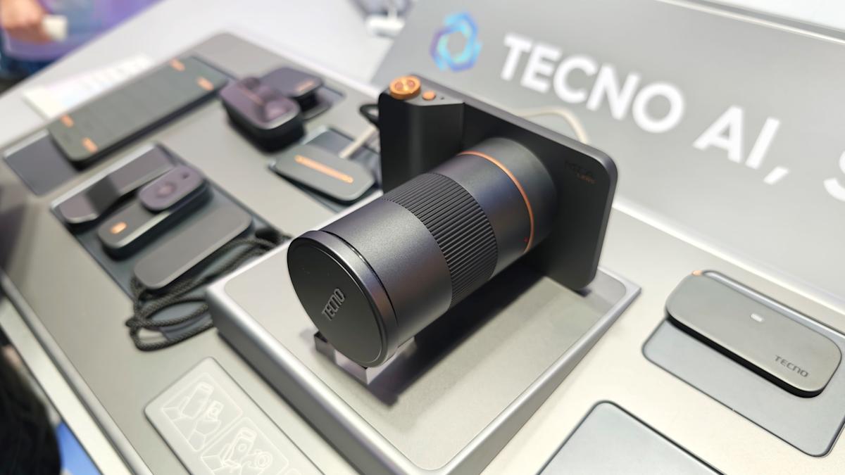 At MWC, Tecno’s super-thin modular concept phone doesn't even have a wired charging port