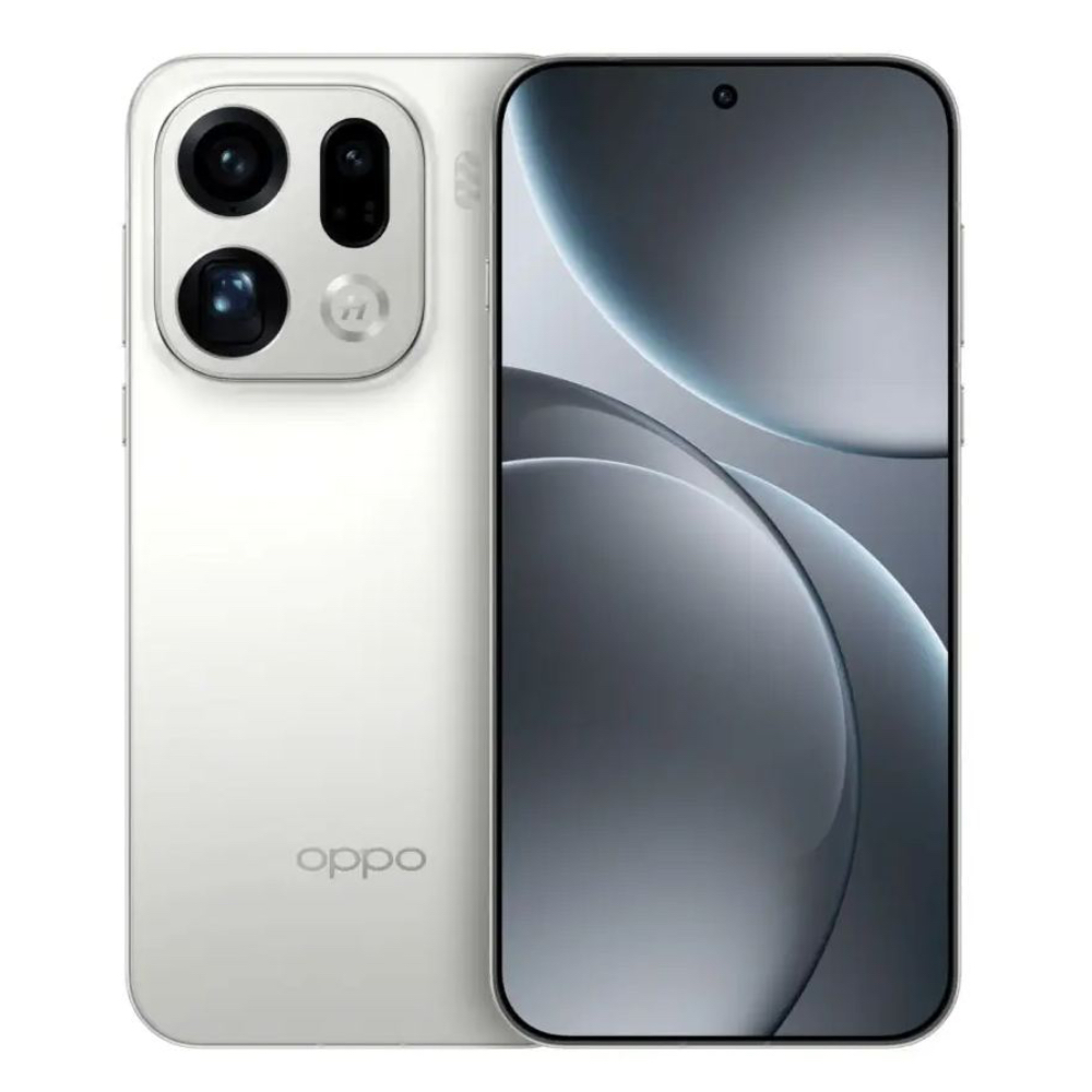 The Oppo Find X9 Pro in a white product render.