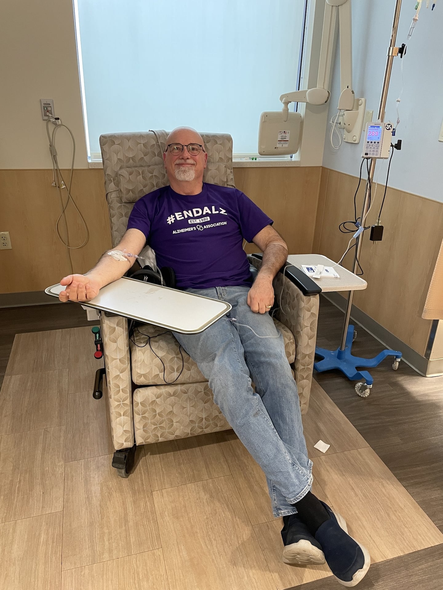 Sean Terwilliger received an infusion of the Alzheimer's drug Leqembi at Baystate Medical Center in Springfield.