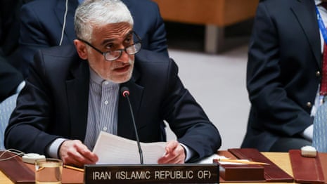 Iran’s UN ambassador calls strikes a ‘war crime’, saying regime has ‘right to self-defence’ – video