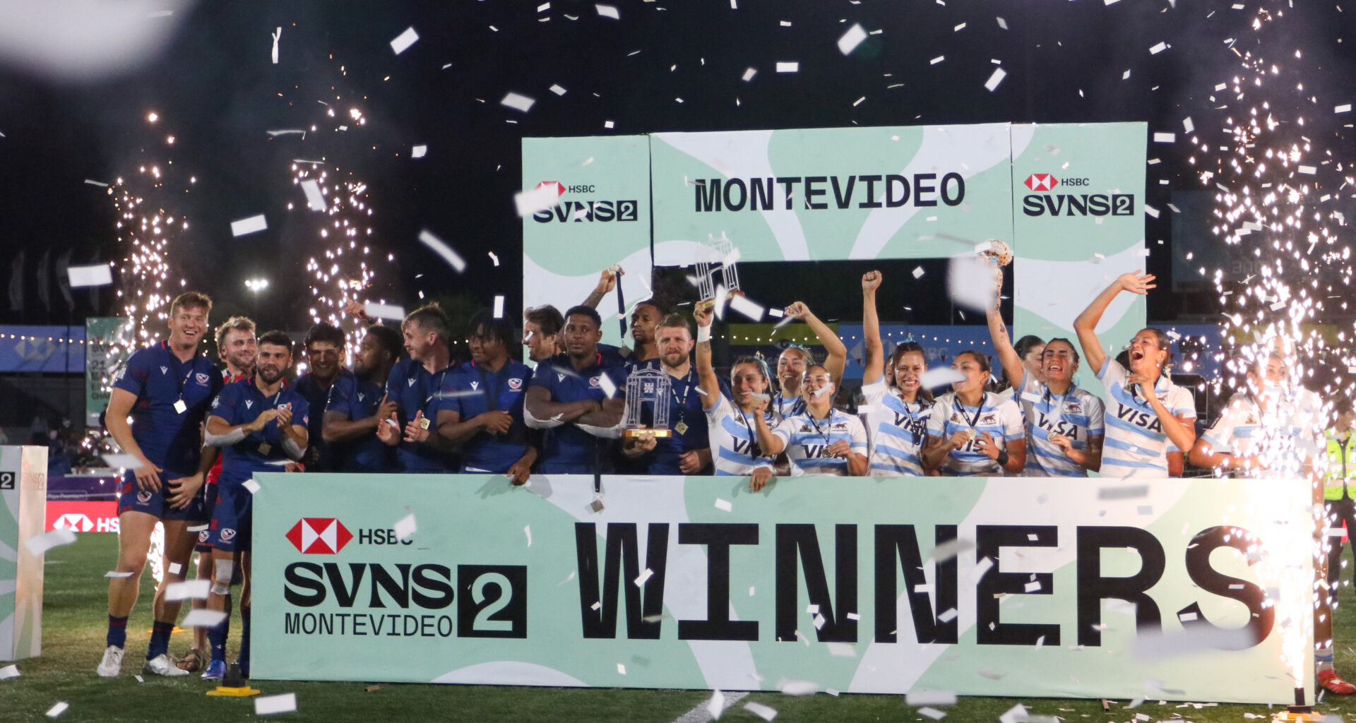 USA Men's Sevens go undefeated to take gold at HSBC Uruguay SVNS 2