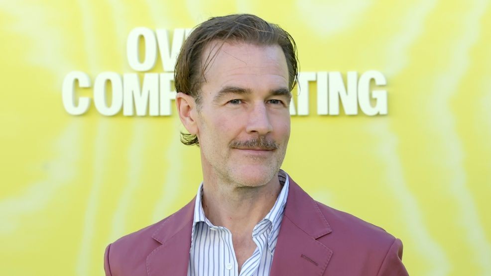 FILE - James Van Der Beek arrives at the premiere of Prime Video Series "Overcompensating" at Hollywood Palladium on May 14, 2025, in Los Angeles. (Photo by Kevin Winter/Getty Images)