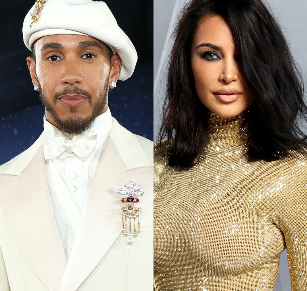 Lewis Hamilton Reacts to Kim Kardashian Red Carpet Look