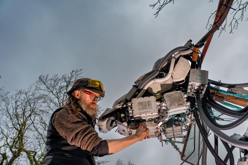 New Leddy with his creation. Photo: Barry Cronin