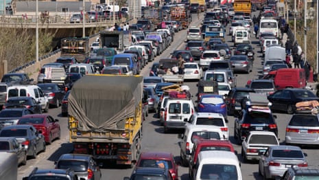 Tens of thousands displaced in Lebanon as Israeli strikes continue – video