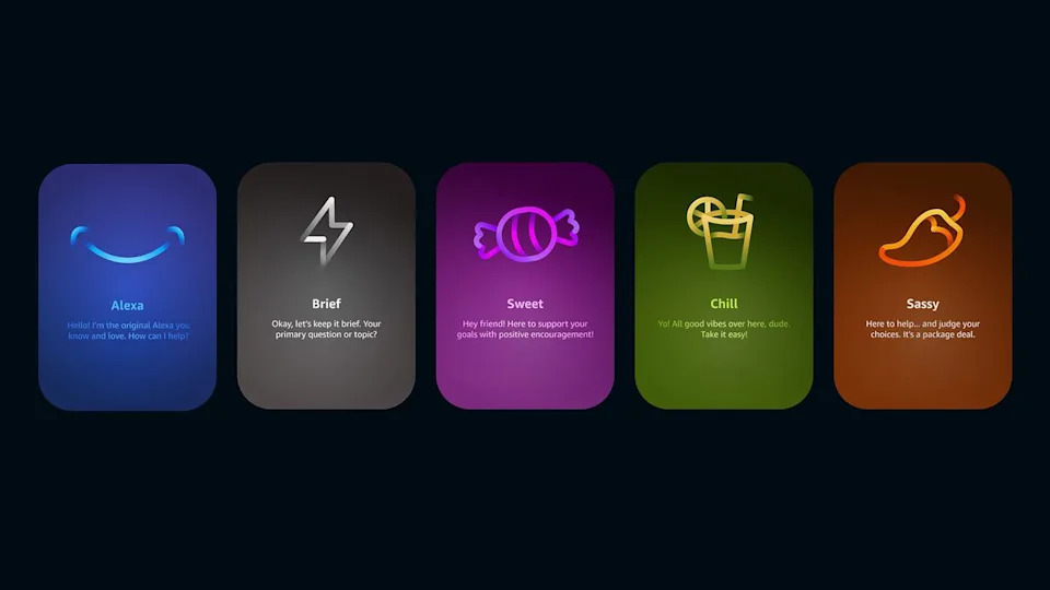 Alexa+'s new personality styles.Credit: Amazon