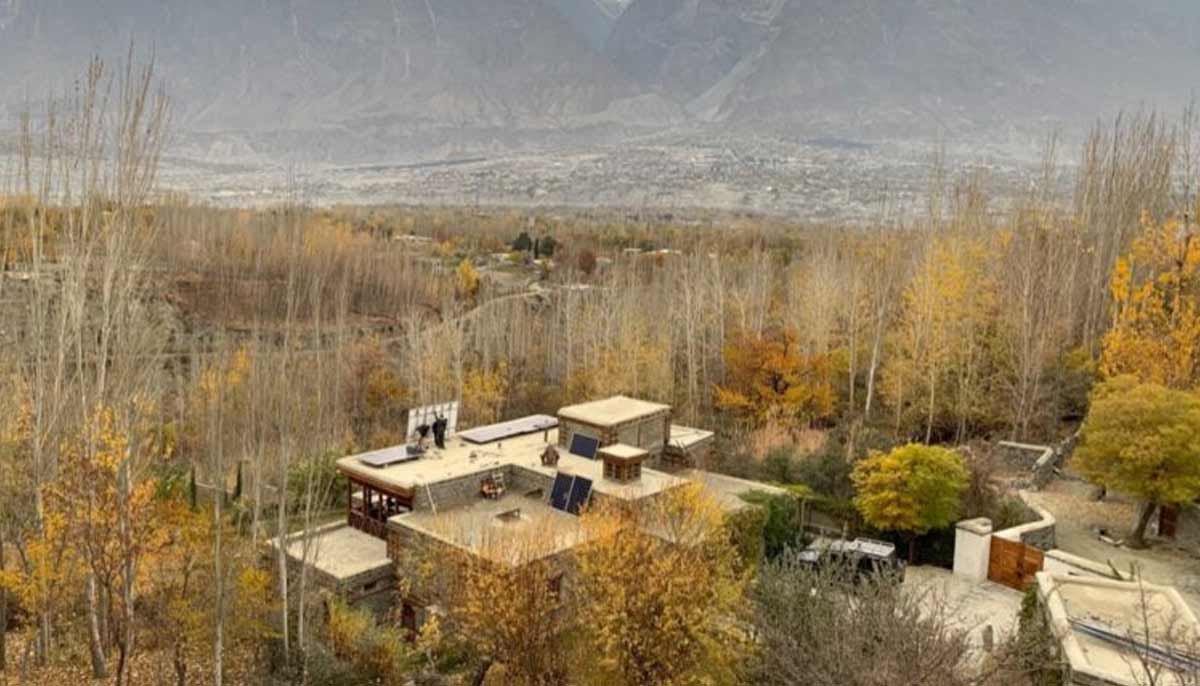 A house in rural Gilgit with solar panels. — SHAMA Solar.