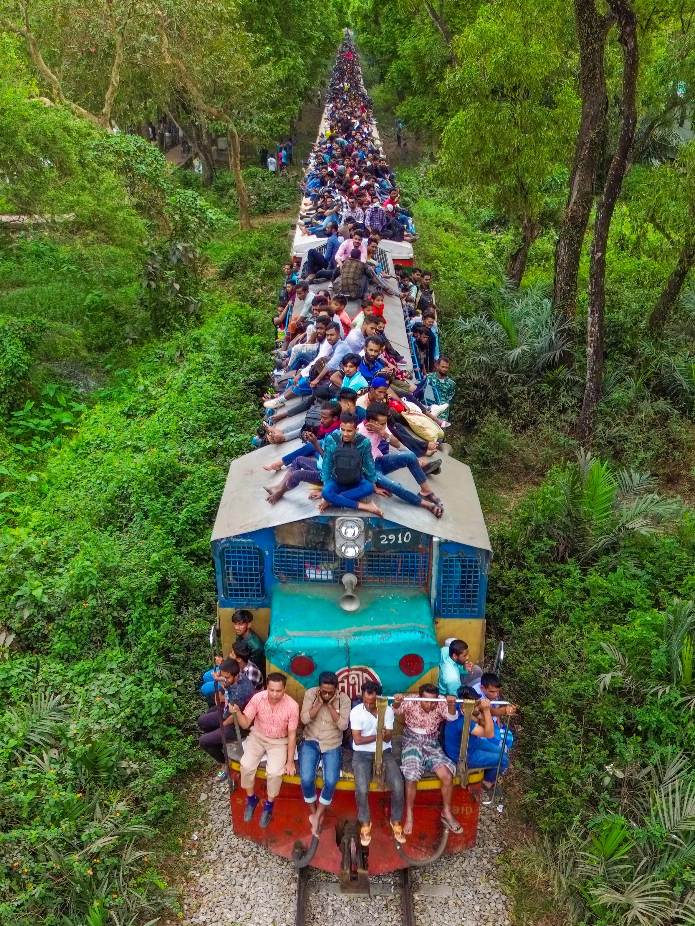 People pack onto overcrowded trains in Bangladesh by Abdullah Al Mahfuz