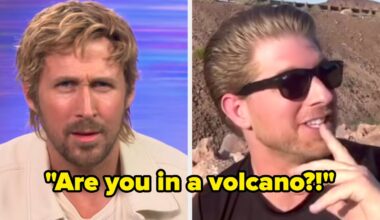 Ryan Gosling Interview, Reporter In Desert: Reacts