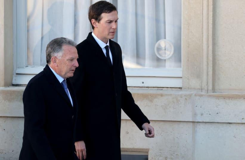 US special envoy Steve Witkoff (L) and US President's son-in-law and businessman Jared Kushner arrive at the Elysee Palace in Paris, on January 6, 2026.