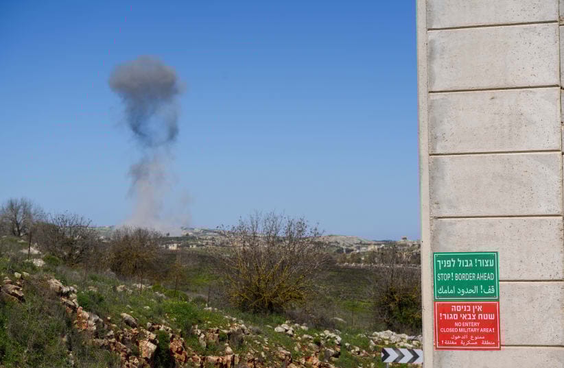 Smoke rises from southern Lebanon following Israeli airstrikes, as seen from the Israeli side of the border, March 3, 2026. 
