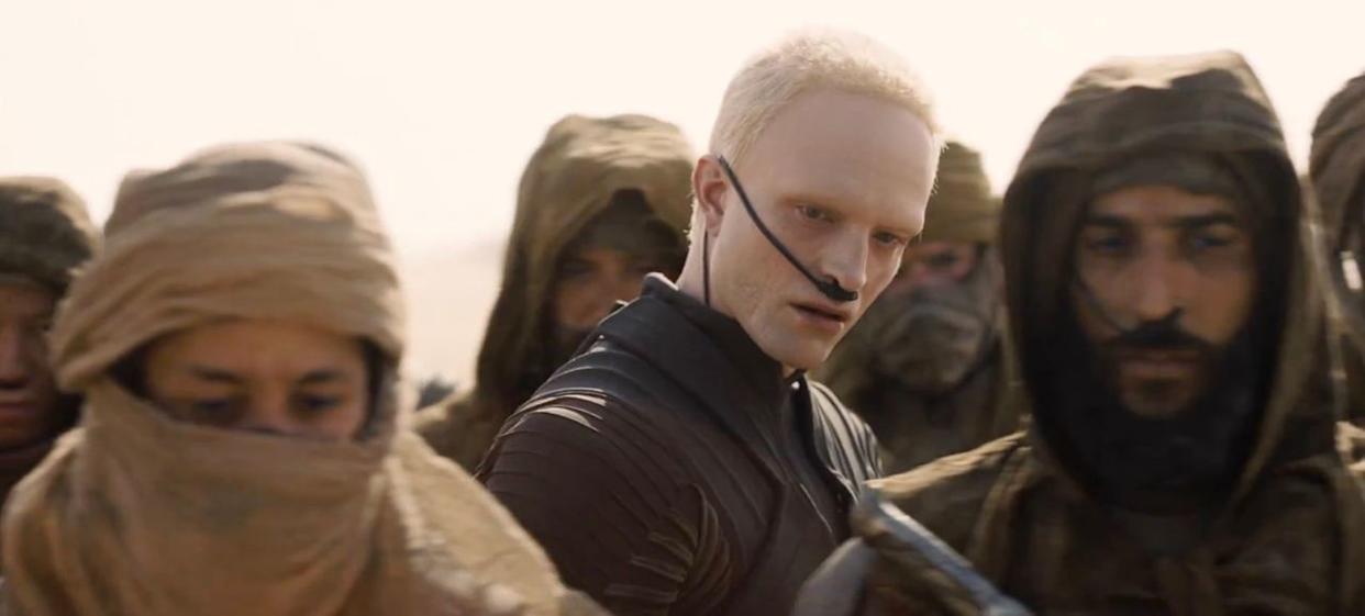 Robert Pattinson with bleached hair and eyebrows in the 'Dune: Part Three' trailerCredit: YouTube/Warner Bros.