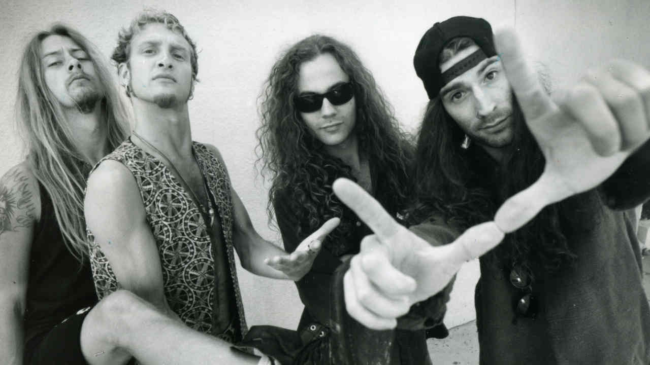 Alice In Chains posing for a photograph in 1991