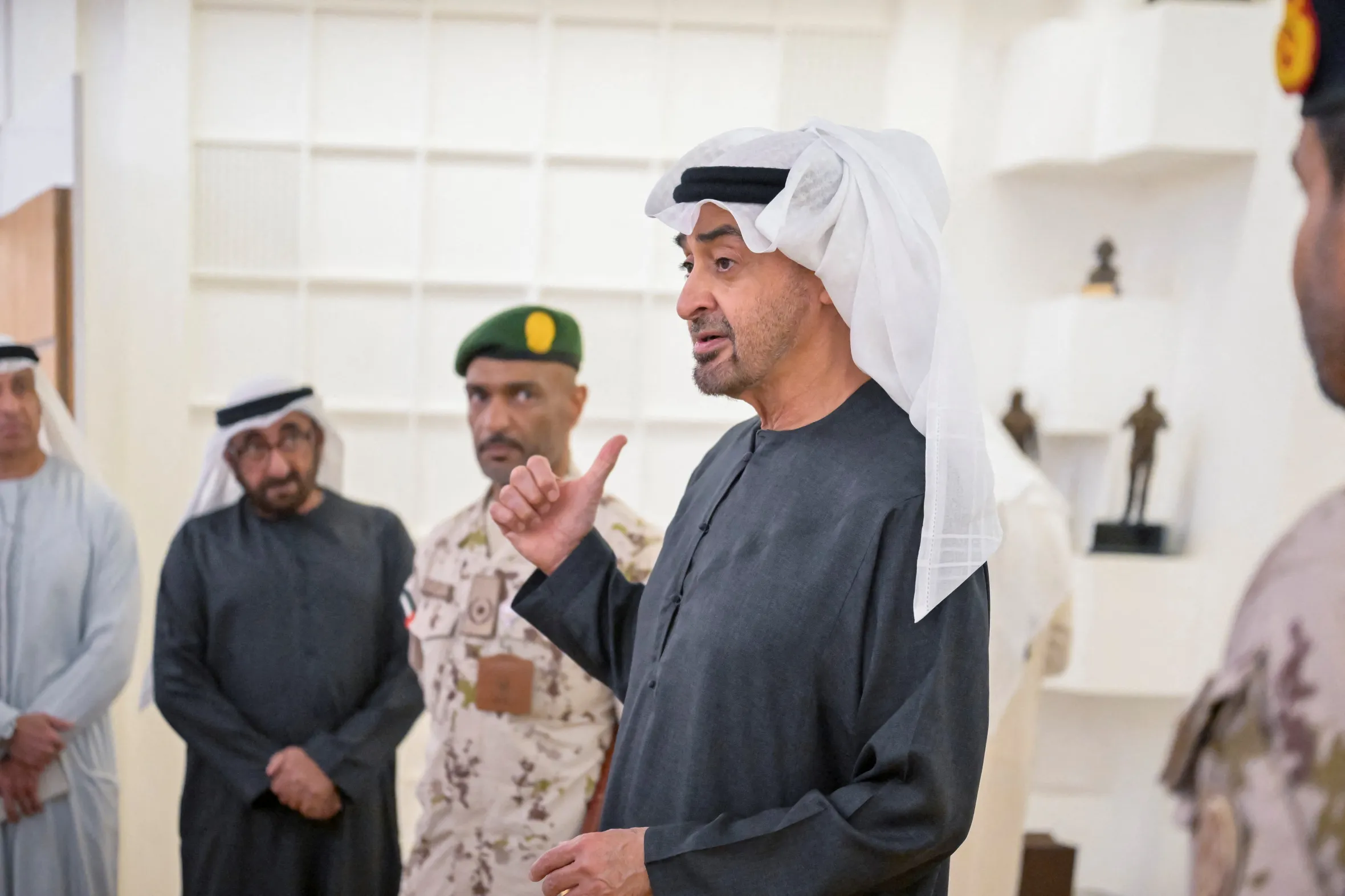 UAE President Sheikh Mohamed bin Zayed Al Nahyan visiting the Ministry of Defence.