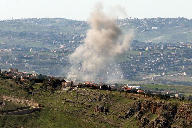 Smoke rises from Israeli bombardment on the southern Lebanese village of Taybeh on March 3, 2026.