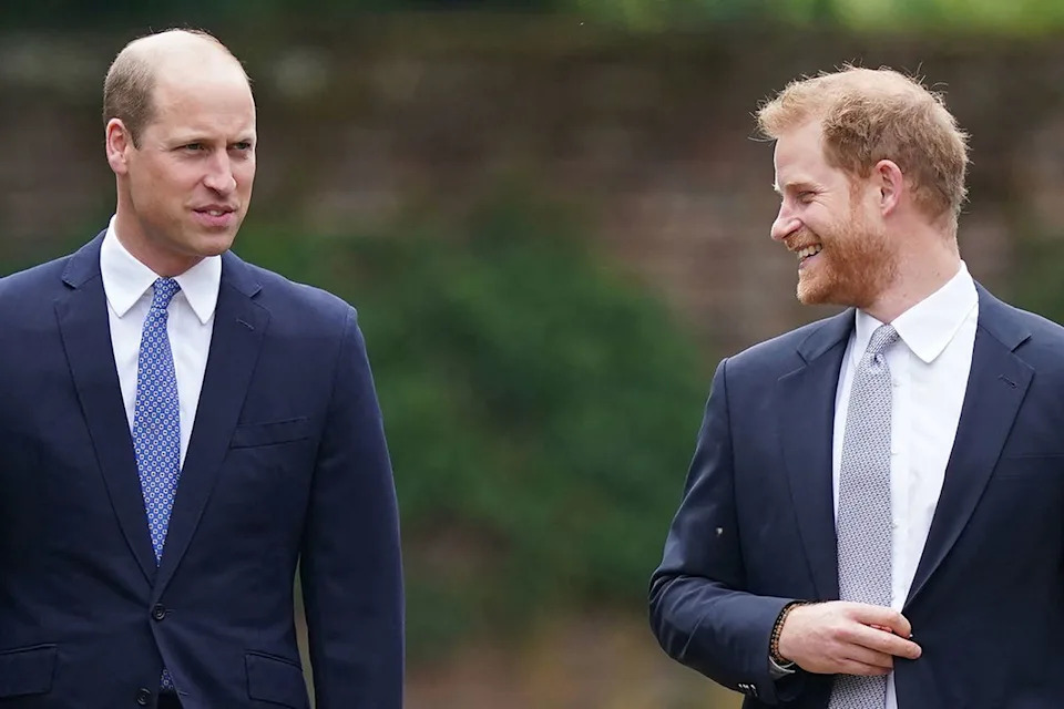 Prince William and Prince Harry when they unveiled a statue to their mother at Kensington Palace in July 2021Credit: YUI MOK/POOL/AFP via Getty Images