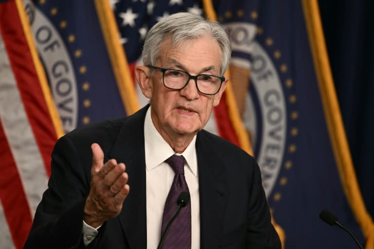Jerome Powel said Federal Reserve officials feel monetary policy is in a 'good place' (Brendan SMIALOWSKI)