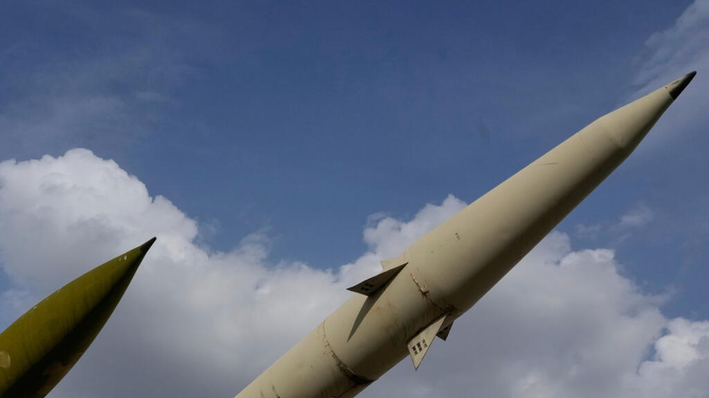 Domestically built Iranian missiles are displayed as part of a permanent exhibition in a recreational area of northern Tehran.