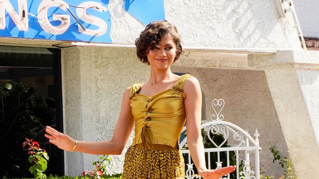 Zendaya Swapped Bridal Whites for Gold To Play Witness at a Las Vegas Wedding