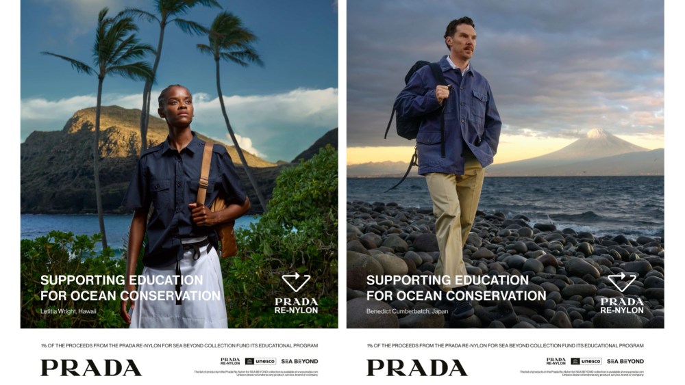 Benedict Cumberbatch and Letitia Wright star in the Prada Re-Nylon 2026 ad campaign.