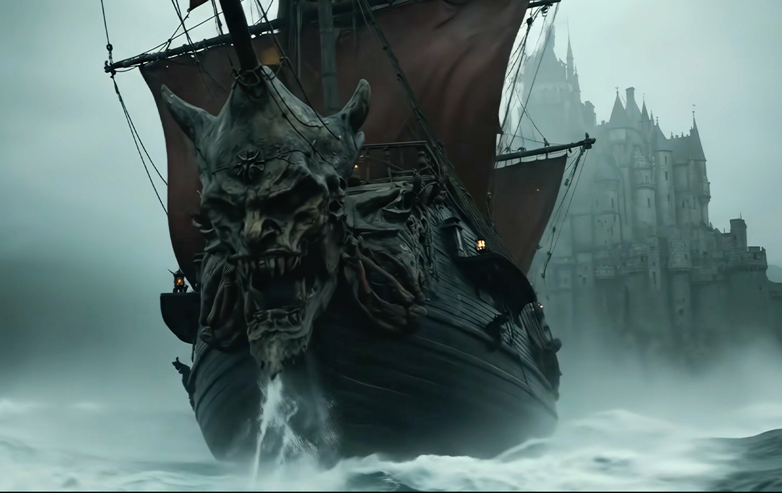 Images from an AI fantasy film featuring robin hood