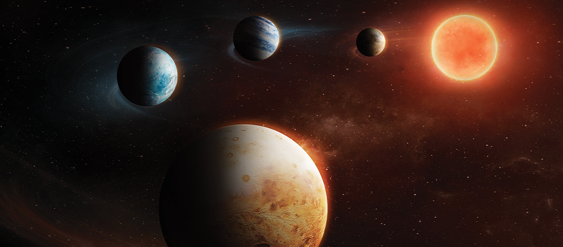 An artist's conception of the LHS 1903 system. Credit: ESA.